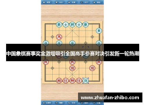 中国象棋赛事奖金激增吸引全国高手参赛对决引发新一轮热潮